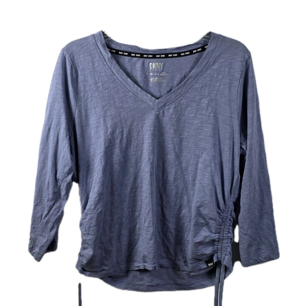 DKNY Women's‎ XL Blue Long Sleeve Blouse